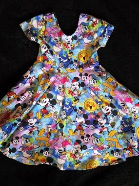 Girls' Disney Mickey & Friends Print Twirl Dress